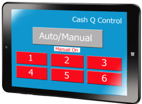 Attendant console tablet to manage queueing lanes