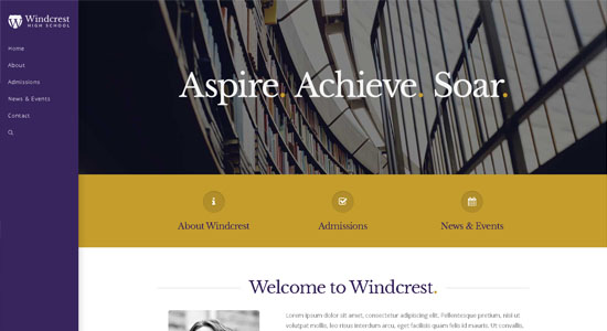 web design, education demo