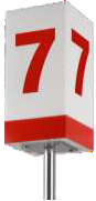 Numbered light for standard cashier queueing system