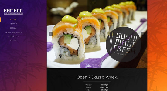 web design, restaurant demo