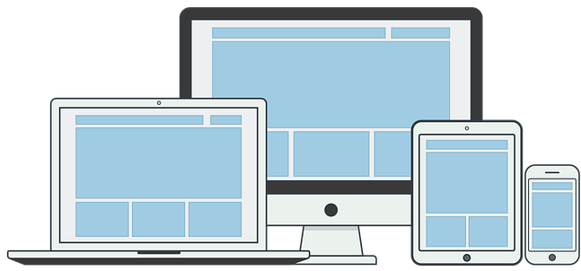 responsive web design for desktop, laptop, tablet, mobile ios and android