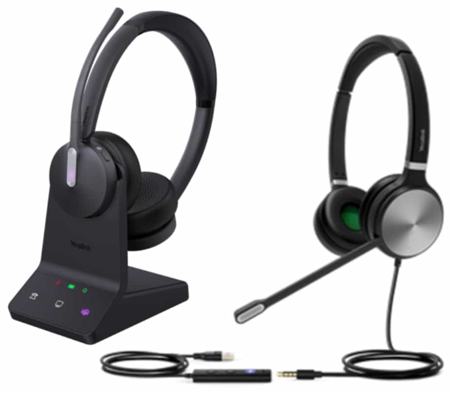 Wired and wireless headsets